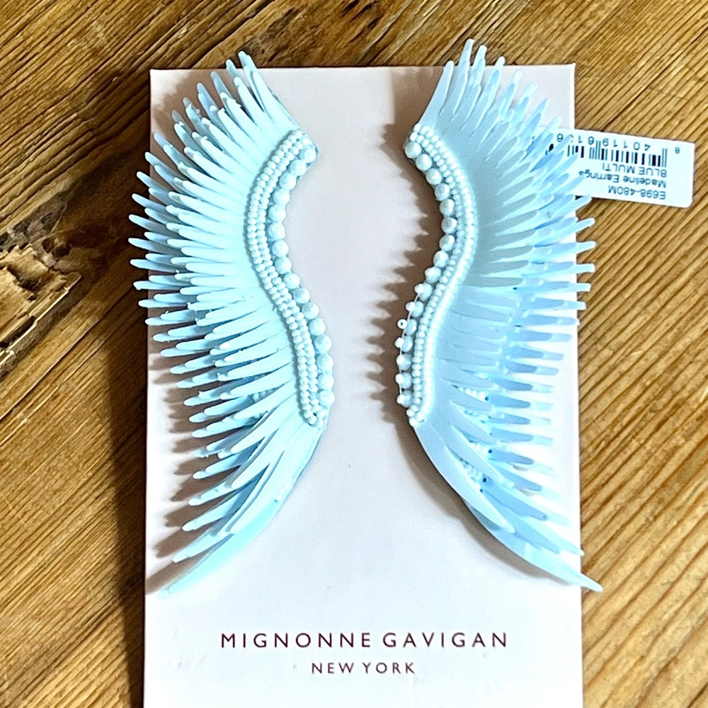 🌺🎉HP🎉🌺 NWT Mignonne Gavigan Madeline Blue Multi Statement Earrings - Picture 10 of 15